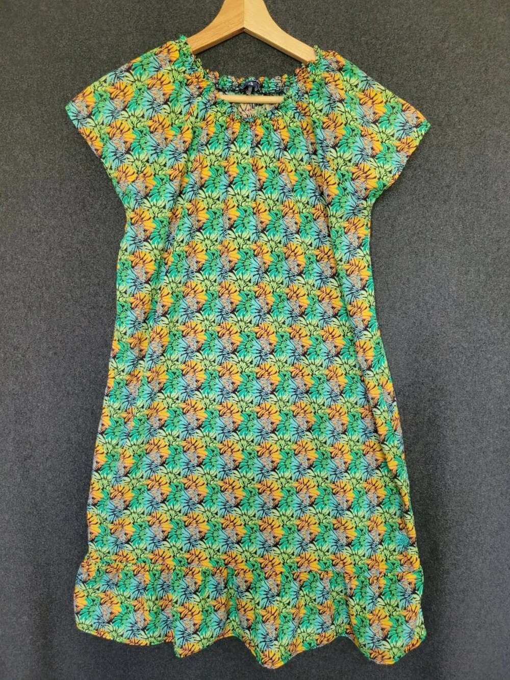 Vilebrequin Jungle Print Beach Dress Cotton Voile Girls 14Y Vacation Vibrant